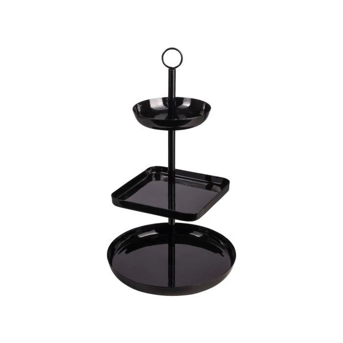 Gusta Etagere / Serveertoren - Zwart - Metaal 1 Gusta Etagere / Serveertoren - Zwart - Metaal