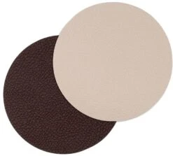 Jay Hill Onderzetters - Vegan Leer - Bruin / Zand - Dubbelzijdig - ø 10 Cm - 6 Stuks -Keuken Do Verkoop 7061111703542 1 1