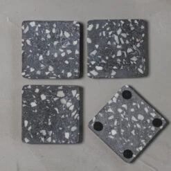 Jay Hill Onderzetters Terrazzo - Grijs - 10 X 10 Cm - 4 Stuks -Keuken Do Verkoop 8720364453169 4