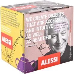 Alessi Suikerpot - Met Lepel - 9097 - Blauw - 200 Ml - Door Micheal Graves -Keuken Do Verkoop 9097 verpakking