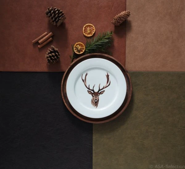 ASA Selection Placemat - Vegan Leather - Nougat - 46 X 33 Cm 2 ASA Selection Placemat - Vegan Leather - Nougat - 46 X 33 Cm - Afbeelding 2