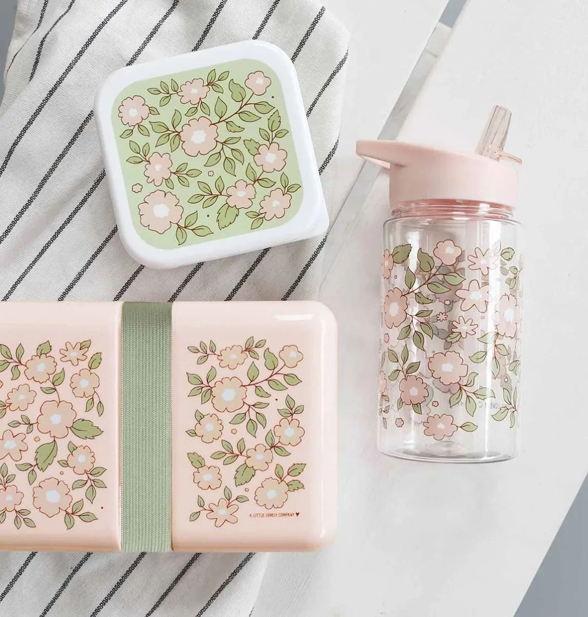 A Little Lovely Company Lunchbox - Roze Bloesems 5 A Little Lovely Company Lunchbox - Roze Bloesems - Afbeelding 5