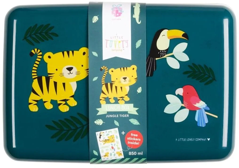 A Little Lovely Company Lunchbox - Jungle Tijger 4 A Little Lovely Company Lunchbox - Jungle Tijger - Afbeelding 4