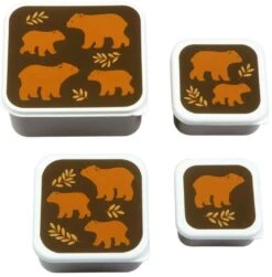 A Little Lovely Company Lunchset - Beren -Keuken Do Verkoop sbsebe43 lr 1 lunch snack box set bears