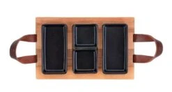 Bowls & Dishes Serveerplank / Tapasplank Streetfood 3-vaks Zwart - Medium -Keuken Do Verkoop vbb1830.zw 1 1